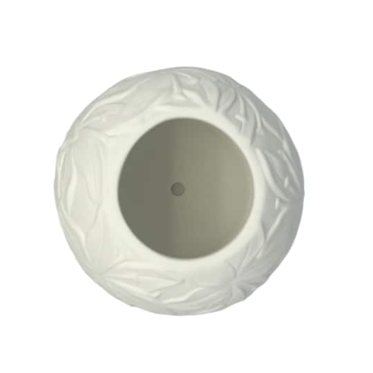 6.25" Embossed Lilies DIY Round Ceramic Vase by Make Market®